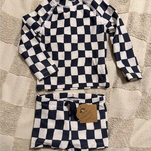 Checkered Kids Swim Set